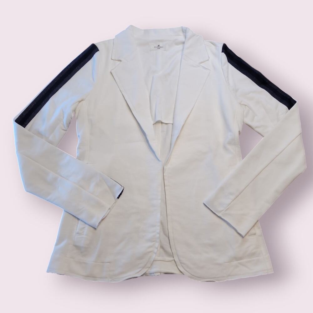 Sunday Ivory Open Front Blazer S Minimalist Workwear Chic Office Business Luxe